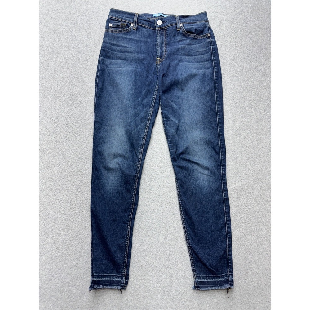 7 For‎ All Mankind Jeans Womens 28x26 The Ankle Skinny Blue Denim Stretch 7FAM